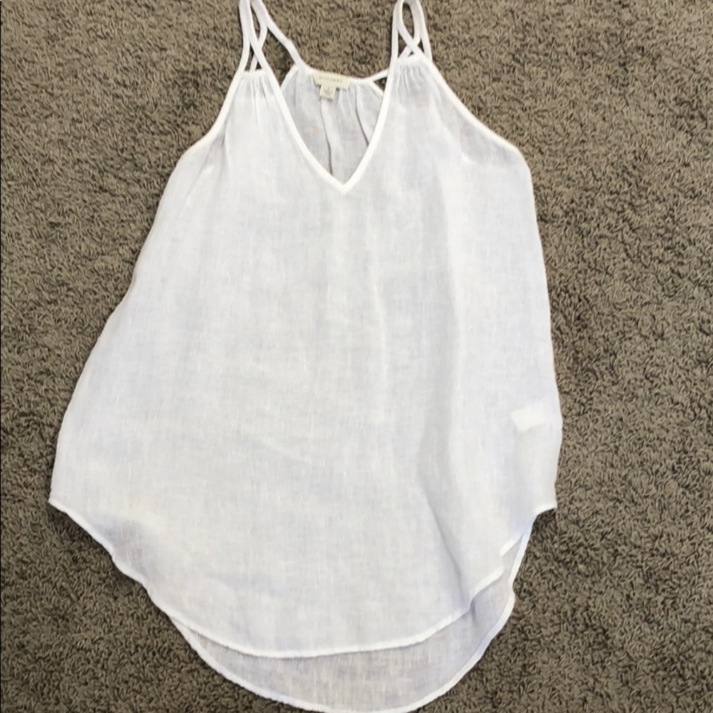White linen top